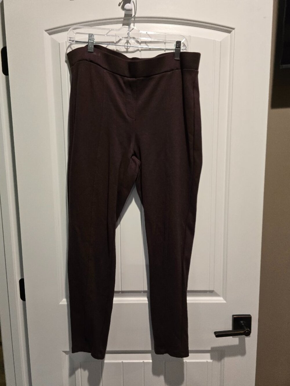 Style & Co. Pull-On Skinny Pants Brown Size Large